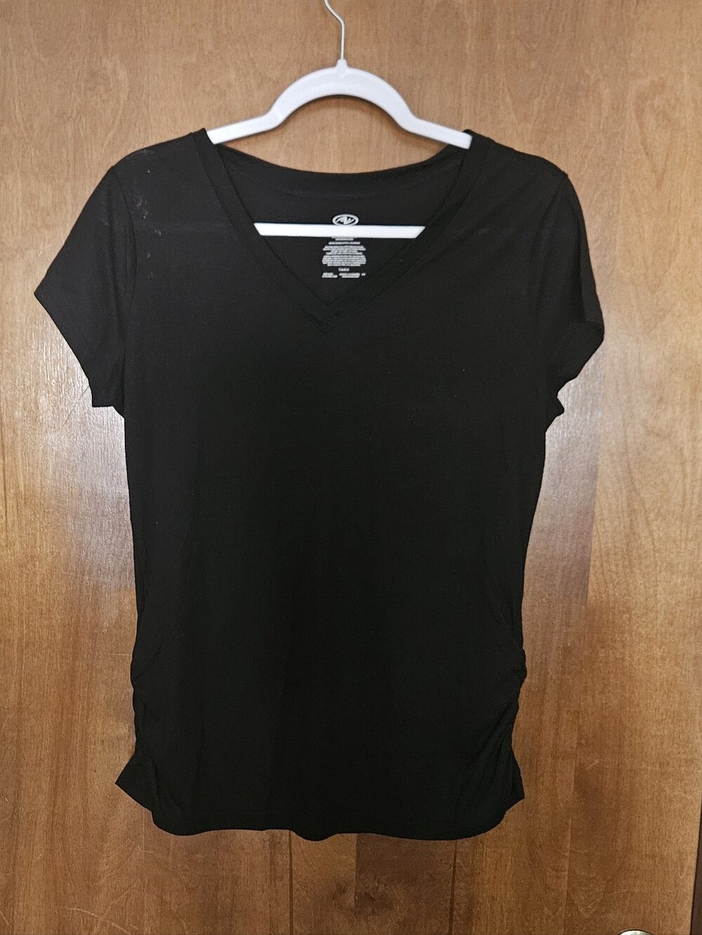 Athletic Works Black V-Neck Short Sleeve Tee